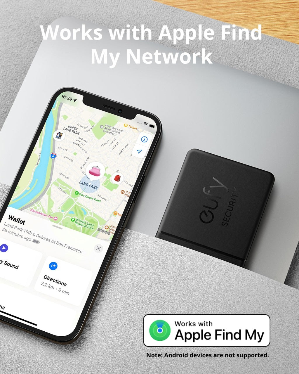 eufy Security SmartTrack Card Works with Apple